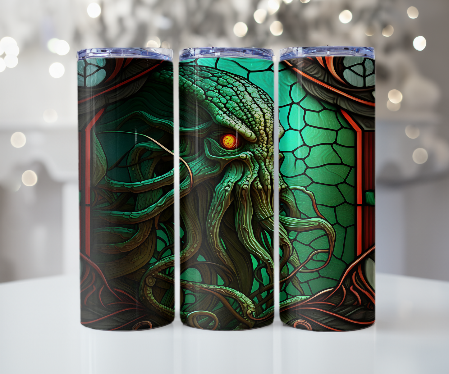 Cthulhu - 20oz Skinny Stained Glass Tumbler