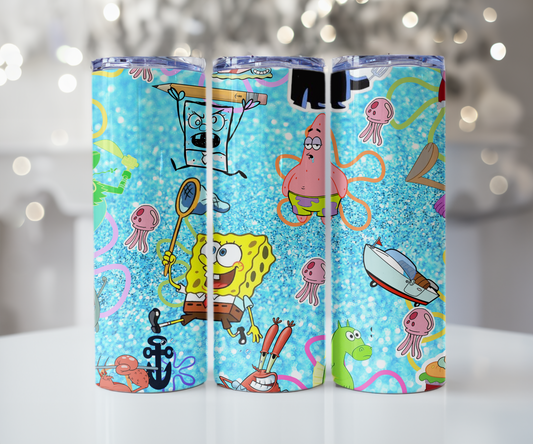 Spongebob 20oz skinny tumbler